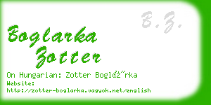 boglarka zotter business card